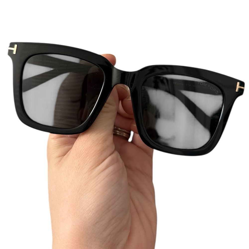 NIB TOM FORD TF970-K 01A SUNGLASSES BLACK UNISEX EYEWEAR POLARIZED - Picture 5 of 8